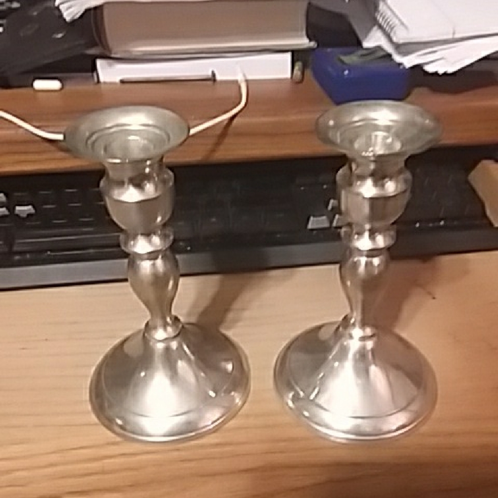 Elegant Silver Candle Holders
